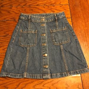 H&M Jean Button Down Skirt